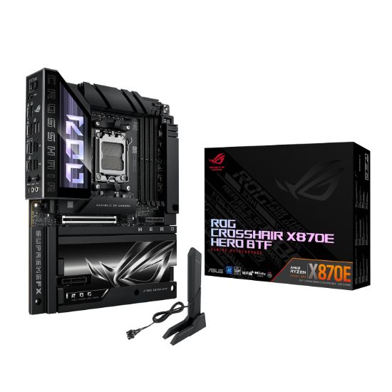 Picture of ASUS ROG CROSSHAIR X870E HERO BTF AMD AM5 ATX Gaming Motherboard