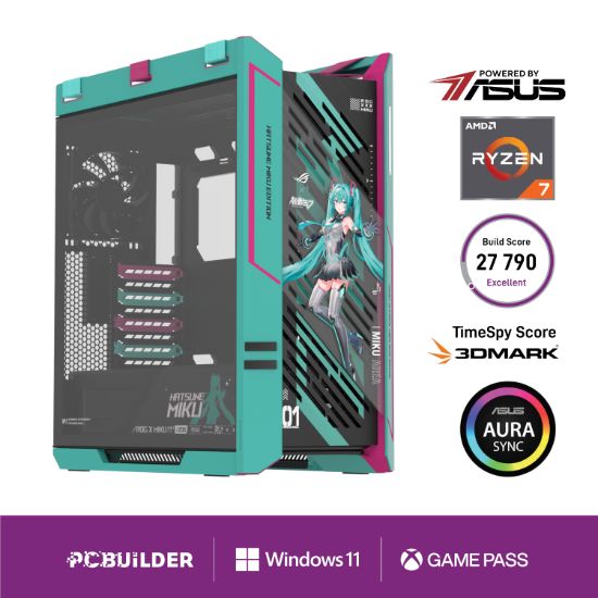 Picture of PCBuilder Ryzen 7 9800X3D ASUS X MIKU Windows 11 Gaming PC