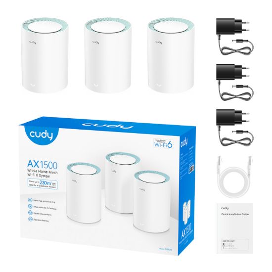 Picture of Cudy AX1500 Gigabit Mesh Wi-Fi 6 System – 3 Pack