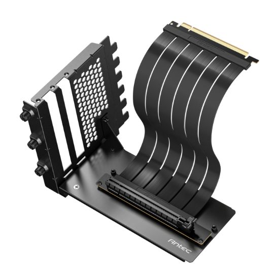 Picture of Antec PCI-E 4.0 Riser Cable Vertical Bracket Kit (200mm) - Black