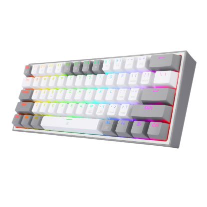 Picture of Redragon K617 FIZZ 60% Wired RGB Gaming Keyboard - White/Grey