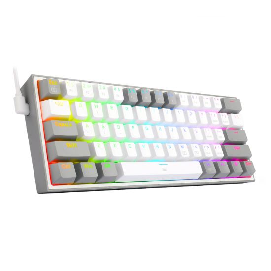 Picture of Redragon K617 FIZZ 60% Wired RGB Gaming Keyboard - White/Grey