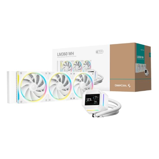 Picture of DeepCool LM360 ARGB 360mm AIO CPU Liquid Cooler - White