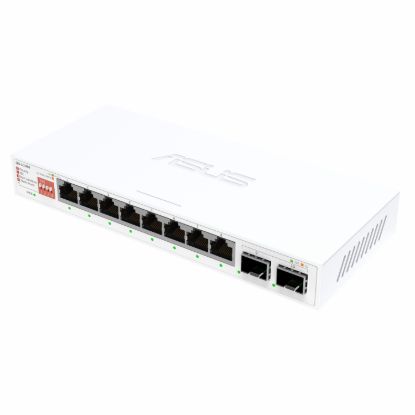 Picture of ASUS 8x2.5G + 2x10G SFP+ Unmanaged Network Switch- White