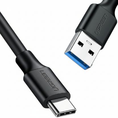 Picture of UGREEN Type-C to USB 3.0 Cable 2m – Fast Charging 3A, 5Gbps Sync – Black