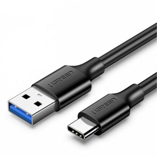 Picture of UGREEN Type-C to USB 3.0 Cable 1m – Fast Charging 3A, 5Gbps Sync – Black