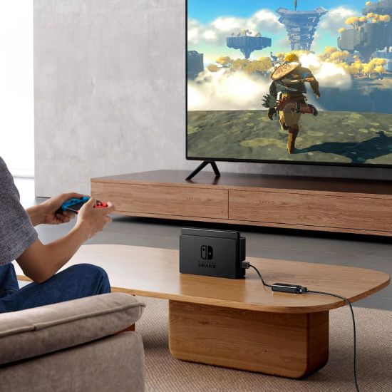 Picture of UGREEN USB Type-A Male to Ethernet Adapter with 3-Port USB Hub – Black