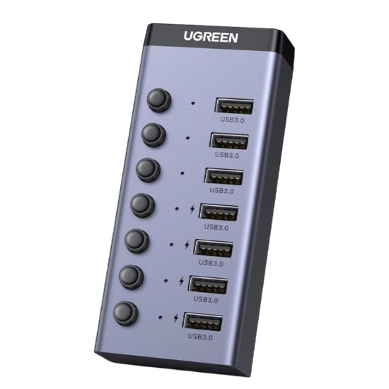 Picture of UGREEN 7 in 1 USB 3.0 Hub-Grey