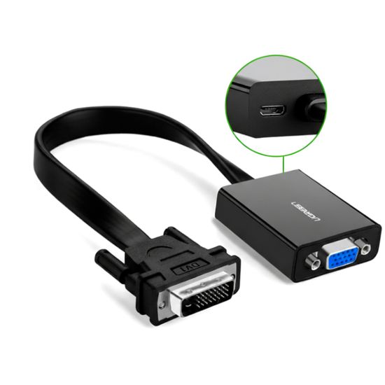 Picture of UGREEN DVI-D 24+1 to VGA Active Video Adapter (Male to Female) – Black