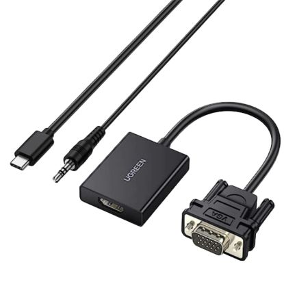 Picture of UGREEN VGA to HDMI Converter | Male to Female | 1080P Full HD – Black