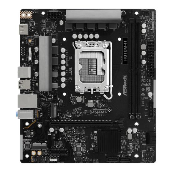 Picture of ASRock H810M-H Intel LGA1851 Micro ATX Motherboard - Black