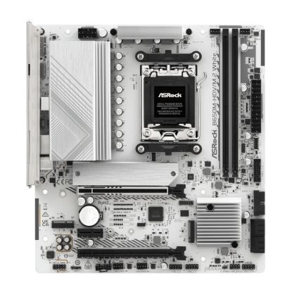 Picture of ASRock B650M-HDV/M.2 AM5 Micro-ATX Motherboard - White
