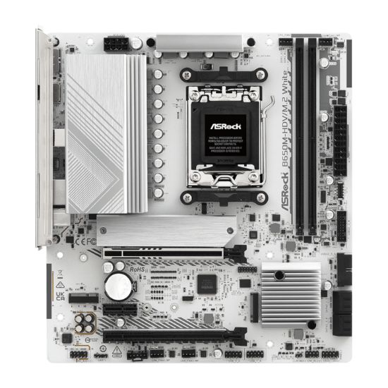 Picture of ASRock B650M-HDV/M.2 AM5 Micro-ATX Motherboard - White