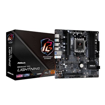 Picture of ASRock B650M PG Lightning AMD AM5 Micro ATX Motherboard