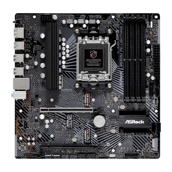 Picture of ASRock B650M PG Lightning AMD AM5 Micro ATX Motherboard