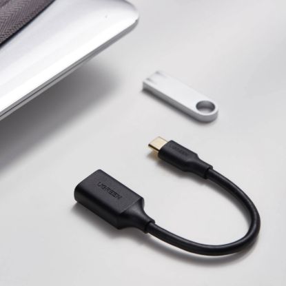 Picture of UGREEN Type-C to USB-A Adapter (Male to Female, 15cm)– Black