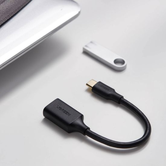 Picture of UGREEN Type-C to USB-A Adapter (Male to Female, 15cm)– Black