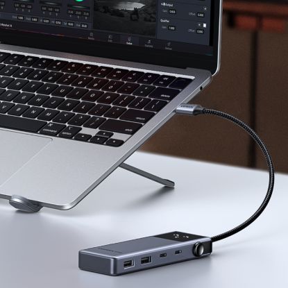 Picture of UGREEN 6-in-1 Type-C Hub with 4K HDMI, 100W PD and 10Gbps USB Ports – Grey