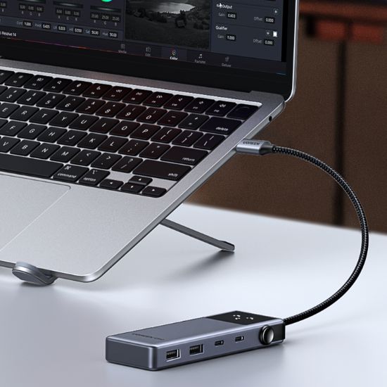 Picture of UGREEN 6-in-1 Type-C Hub with 4K HDMI, 100W PD and 10Gbps USB Ports – Grey