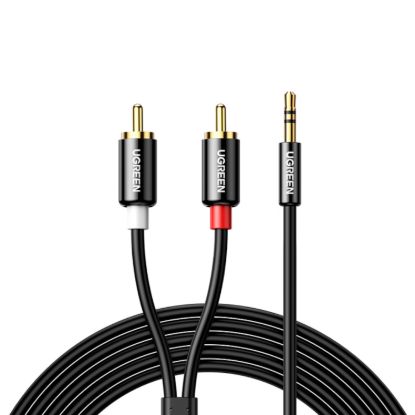 Picture of UGREEN AV116 RCA to AUX 3.5mm Audio Cable 1M - Black