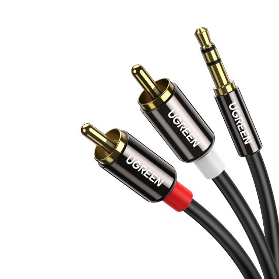 Picture of UGREEN AV116 RCA to AUX 3.5mm Audio Cable 1M - Black