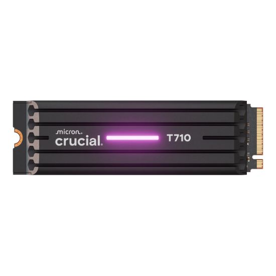 Picture of Crucial T710 1TB M.2 NVMe Gen5 NAND SSD with Heatsink