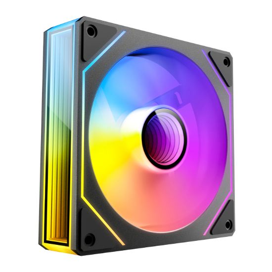 Picture of Antec VISION PWM 120mm ARGB Reverse Infinity Mirror Case Fan 3 Pack Black