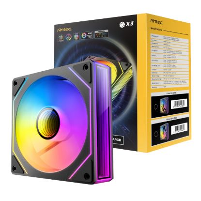 Picture of Antec VISION PWM 120mm ARGB Infinity Mirror Case Fan 3 Pack Black