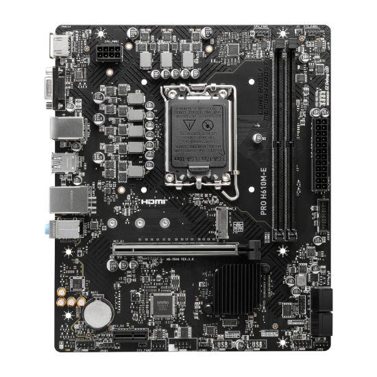 Picture of MSI PRO H610M-E Intel LGA1700 DDR5 M-ATX Motherboard