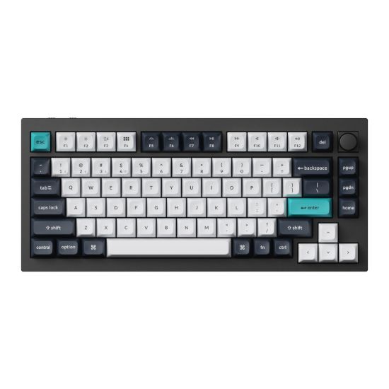 Picture of Keychron Q1 Max QMK/VIA RGB Wireless Custom Mechanical Keyboard (Gateron BANANA Switches) - Black