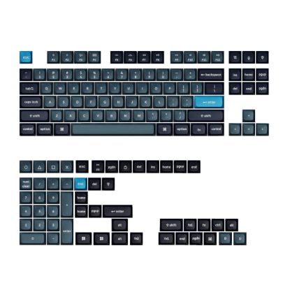 Picture of Keychron Double Shot KSA PBT Keycap Set - Dark Grey/Grey/Blue