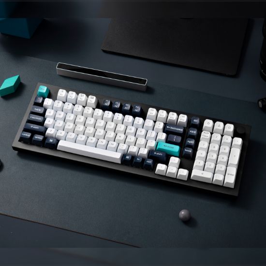 Picture of Keychron Q5 Max QMK/VIA Full-size Wireless Custom Mechanical Keyboard (Banana Switches) - Carbon Black