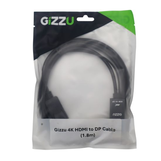 Picture of Gizzu 4K HDMI to DP Cable (1.8m) - Black