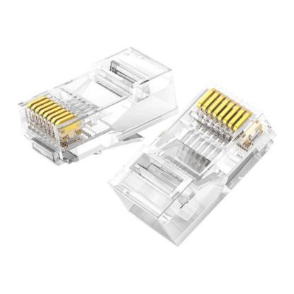Picture of UGREEN Cat6 RJ45 Modular Plugs - Transparent with Gold Contacts (10 Pieces)