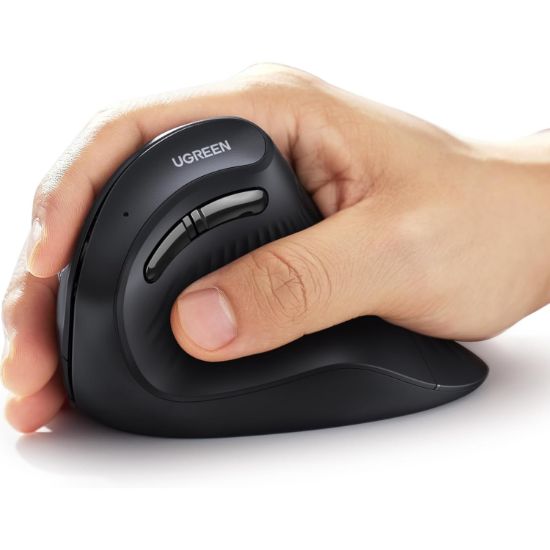 Picture of UGREEN Multi-Mode Vertical Mouse Bluetooth and 2.4G Wireless–Black