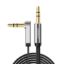 Picture of UGREEN AV119 Right-angled 3.5mm Flat Aux Cable 2m - Black/Silver