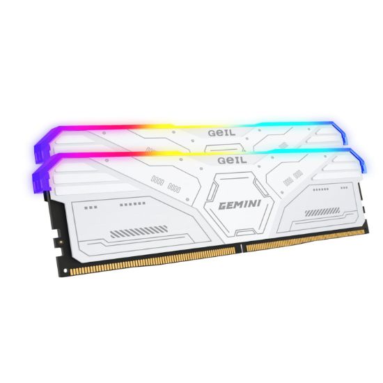 Picture of Geil Gemini RGB 64GB KIT(2X32GB) 6000MHz DDR5 Desktop Gaming Memory - White