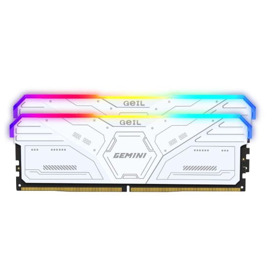 Picture of Geil Gemini RGB 64GB KIT(2X32GB) 6000MHz DDR5 Desktop Gaming Memory - Grey
