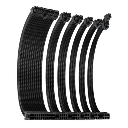 Picture of Antec 300mm Sleeved Braided Power Extension Cable Kit - Black
