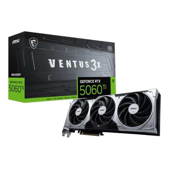 Picture of MSI GeForce RTX 5060 Ti VENTUS 3X OC 8GB GDDR7 Graphics Card