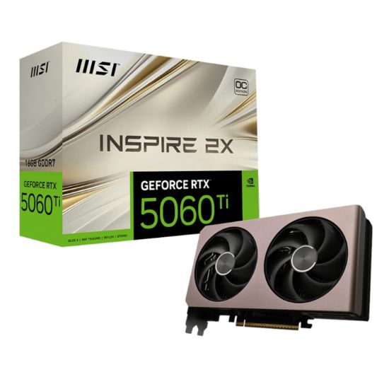 Picture of MSI GeForce RTX 5060 Ti 16GB INSPIRE 2X OC Graphics Card
