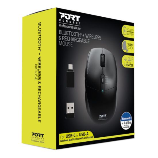 Picture of Port Connect 2.4GHz Wireless Bluetooth® Rechargeable Mouse PRO