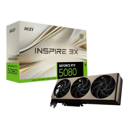 Picture of MSI GeForce RTX 5080 16GB INSPIRE 3X OC Graphics Card
