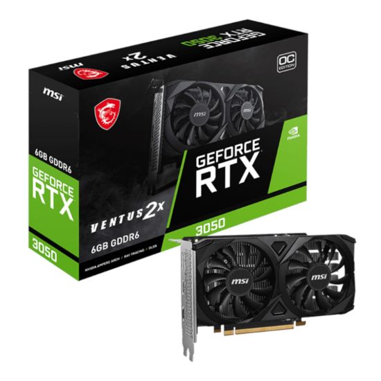 Picture of MSI GeForce RTX 3050 VENTUS 2X E 6GB OC Graphics Card