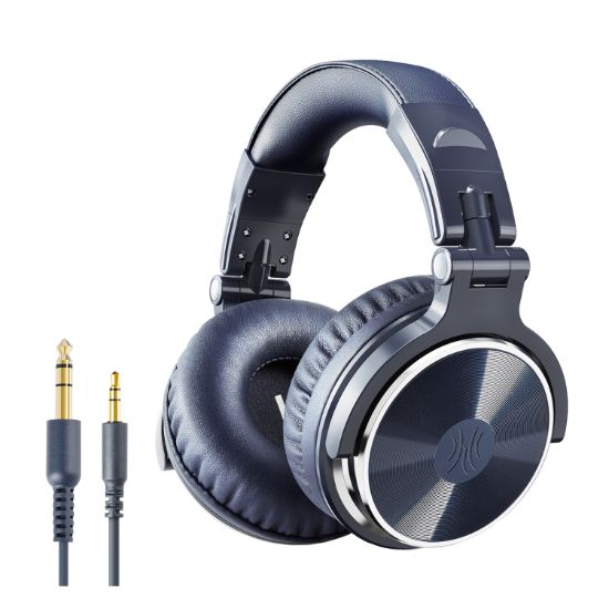 Picture of Oneodio Pro 10 Professional Wired Over Ear DJ and Studio Monitoring Headphones - Dark Blue
