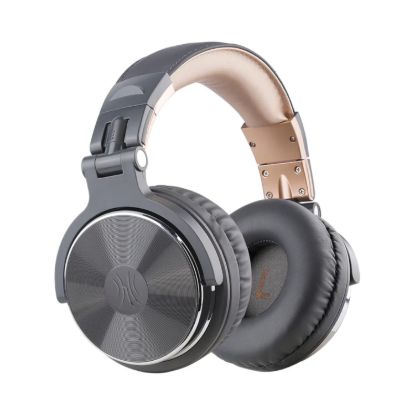 Picture of Oneodio Pro 10 Professional Wired Over Ear DJ and Studio Monitoring Headphones - Grey/Gold
