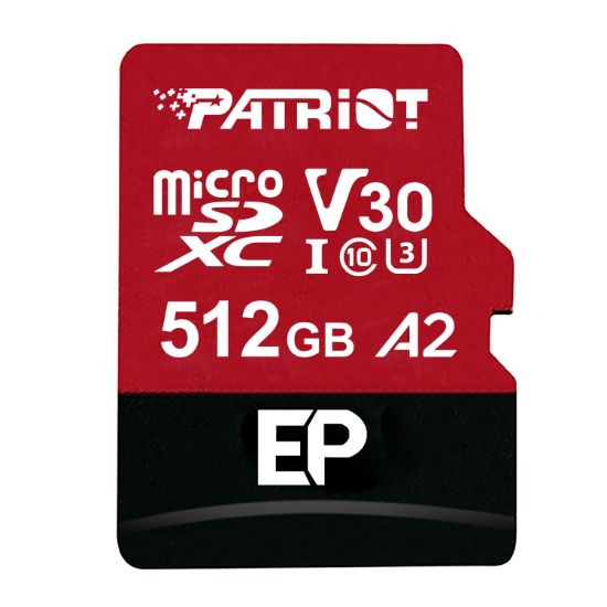 Picture of Patriot EP V30 A2 512GB Micro SDXC Memory Card (Without Adapter)