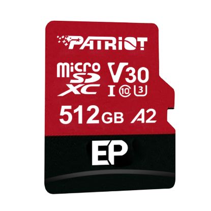 Picture of Patriot EP V30 A2 512GB Micro SDXC Memory Card (Without Adapter)