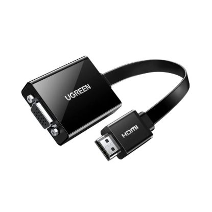 Picture of UGREEN HDMI to VGA Adapter, with 3.5mm Audio and Power Port - Black