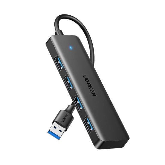 Picture of UGREEN 4-in-1 USB 3.0 Hub - High-Speed 5Gbps Data Transfer - Grey